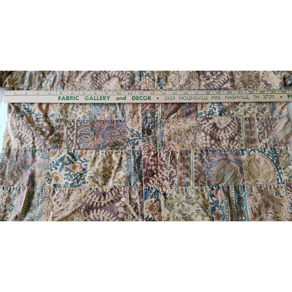 Vtg Territory Ahead Patchwork Shirt Men’s L/XL Tan Boho Festival Outdoor EUC - Picture 15 of 16
